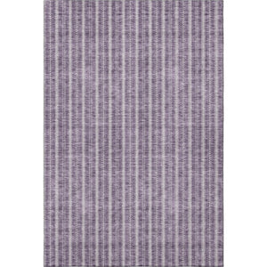 HomeRoots 10' X 14' Striped Washable Area Rug in Purple & Ivory - Durable, Stylish, UV Protected for Homes! 673873