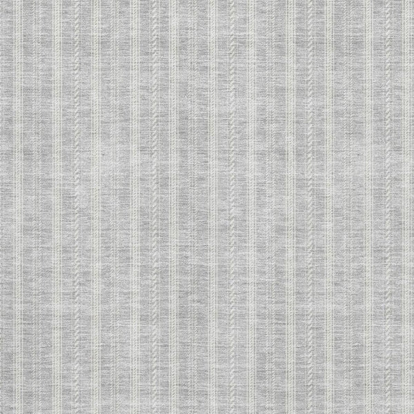 HomeRoots 10' X 14' Silver and Ivory Striped Washable Area Rug - Durable, UV-Protected, Stain-Resistant Design! 673879