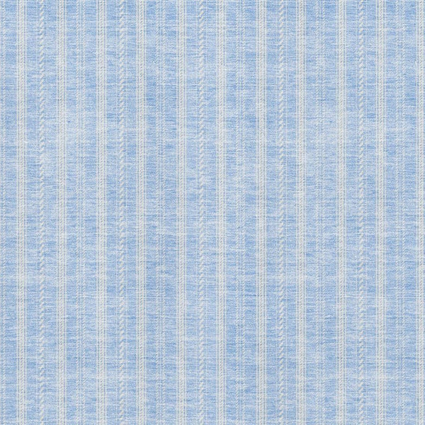 HomeRoots 10' Sky Blue & Ivory Striped Area Rug - Durable, Stain-Resistant, UV Protected for High-Traffic Spaces 673885