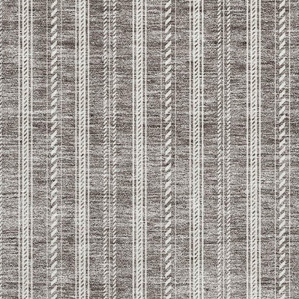 HomeRoots 5' X 8' Taupe and Ivory Striped Area Rug - Washable, Stain-Resistant, UV Protected for Any Space 673887