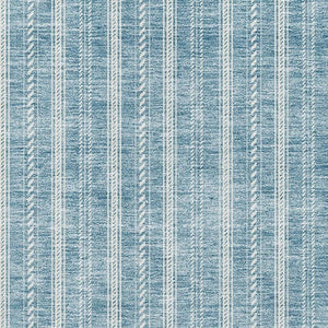HomeRoots 5' X 8' Teal And Ivory Striped Area Rug - Washable, Stain-Resistant, UV Protected for Modern Homes 673893