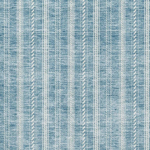 HomeRoots 9' X 12' Teal and Ivory Striped Area Rug - Washable, UV Protected, Stain Resistant for Everyday Use 673896