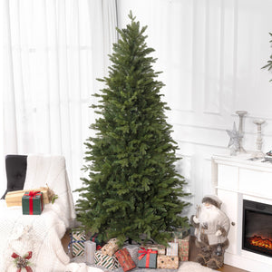 English Elm Homcom 7Ft Artificial Christmas Tree With 2445 Tips, Easy Setup, And Stable Metal Stand For Holidays W2225P229375