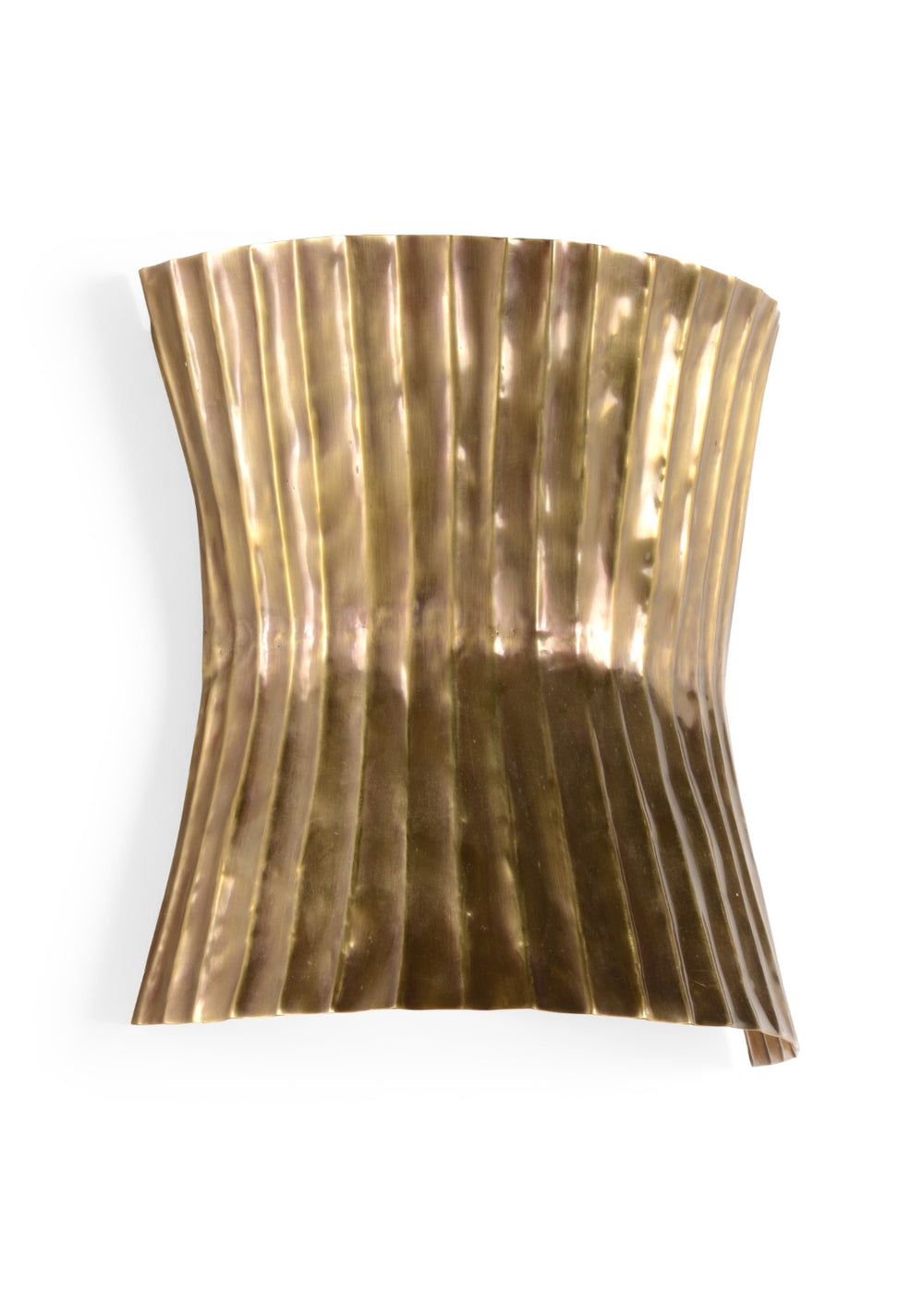 Wildwood Tabuk Antique Brass Fluted Wall Sconce — Vintage-Inspired Ambient Lighting For Hallways & Bedrooms 67394