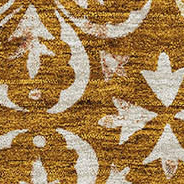 HomeRoots 8' X 10' Washable Floral Area Rug in Rust & Beige – UV Protected, Stain-Resistant, Durable Design 673961