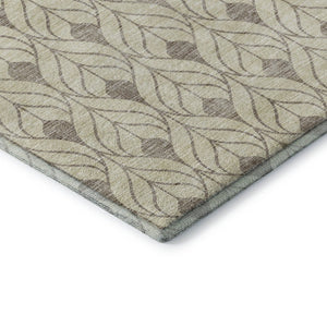HomeRoots 10' Beige and Taupe Geometric Area Rug - Washable, UV Protected, Perfect for Busy Homes & Stylish Décor 673981