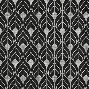HomeRoots 5' X 8' Stylish Black & Gray Geometric Washable Area Rug - Durable, UV Protected & Stain Resistant! 673983