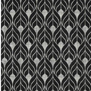 HomeRoots 8' X 10' Black And Gray Geometric Area Rug - Washable, UV Protected, Stain Resistant for Busy Homes 673985