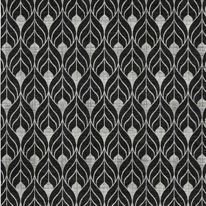 HomeRoots 10' X 14' Stylish Black & Gray Geometric Washable Area Rug with UV Protection for Busy Homes 673987