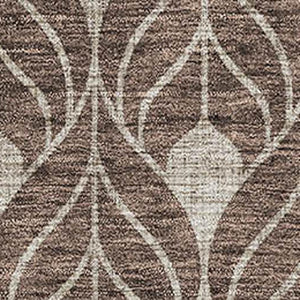 HomeRoots 10' X 14' Washable Brown & Beige Geometric Area Rug with UV Protection for High-Traffic Spaces 673993