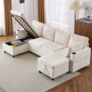 English Elm Swivel Barrel Accent Chair Chenille Tufted Round Club Seat for Living Room Lounge Beige N719S002230A