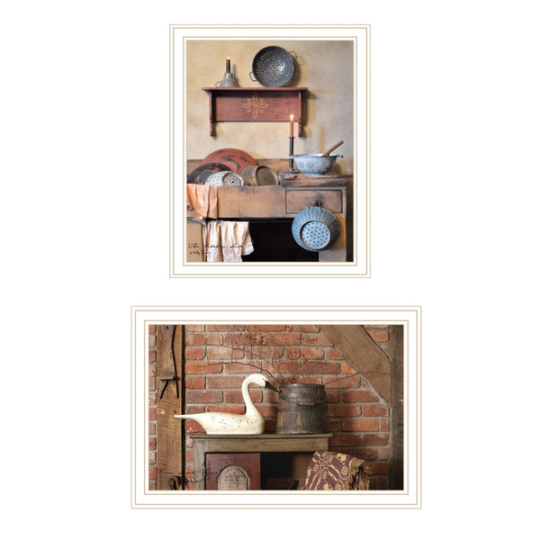 English Elm Trendy Home Sweet Farmhouse Wood Framed 2 Piece Wall Art Set for Any Room B067P254101