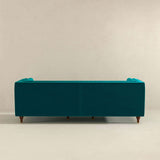 English Elm Ashcroft Furniture - Evelyn Mid Century Modern Teal Velvet Luxury Chesterfield Sofa