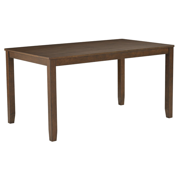 English Elm 6-Piece Farmhouse Dining Table Set With Bench & Chairs, Rustic Dark Walnut Finish For 6 People W1998S00065