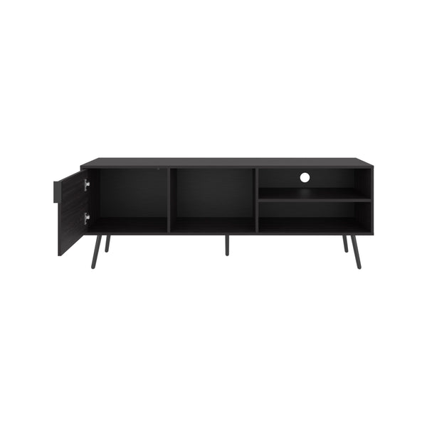 English Elm TV Engineered Wood Media Console with 3 Drawers & 3 Open Shelves, Durable Eco-Friendly Storage Solution Black 68.5 L x 20.87 W x 5.12 H B097P262376