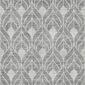 HomeRoots 10' X 14' Gray and Silver Geometric Area Rug - Washable, UV-Protected, Stylish for Busy Homes 674011