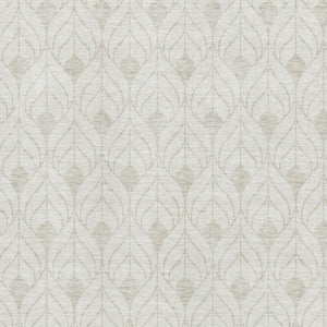 HomeRoots 8' X 10' Ivory & Beige Geometric Washable Area Rug - Durable, Stylish, UV-Protected for High-Traffic Areas 674021