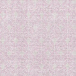 HomeRoots 5' X 8' Pink And Ivory Geometric Area Rug - Stylish, Washable, UV-Protected for Busy Homes & Kids 674031
