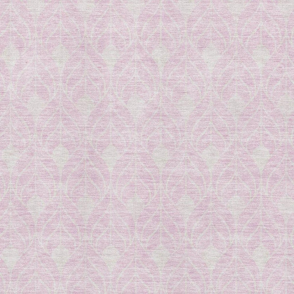 HomeRoots 5' X 8' Pink And Ivory Geometric Area Rug - Stylish, Washable, UV-Protected for Busy Homes & Kids 674031