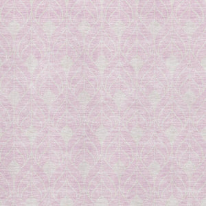 HomeRoots 9' X 12' Vibrant Pink & Ivory Geometric Area Rug - Washable, UV-Protected, Durable for Homes with Kids & Pets 674034