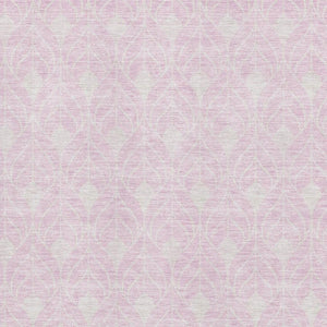 HomeRoots 10' X 14' Pink And Ivory Geometric Area Rug - Washable, UV Protected, Stylish & Durable for Homes 674035