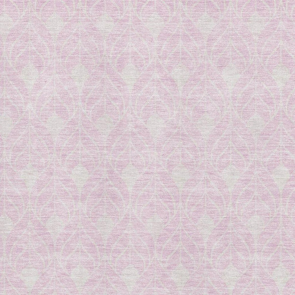 HomeRoots 10' X 14' Pink And Ivory Geometric Area Rug - Washable, UV Protected, Stylish & Durable for Homes 674035