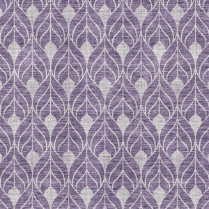 HomeRoots 5' X 8' Purple and Gray Geometric Area Rug - Washable, Durable, UV Protected for Modern Homes 674037
