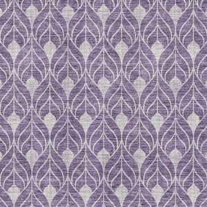 HomeRoots 8' X 10' Stylish Purple and Gray Geometric Washable Area Rug with UV Protection for High-Traffic Spaces 674039