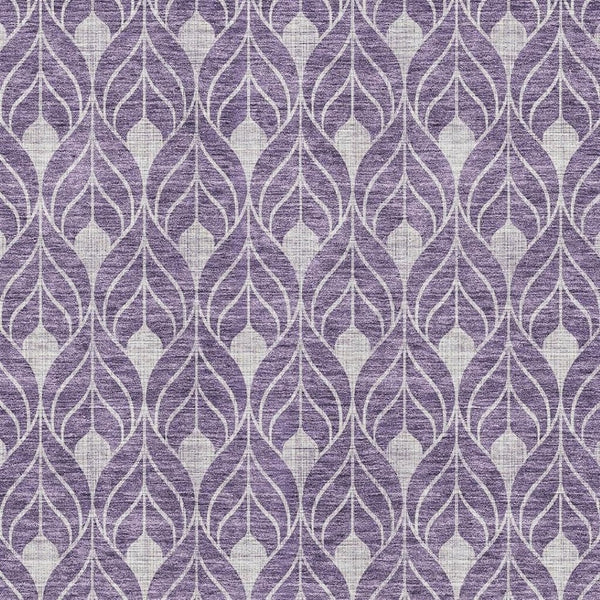 HomeRoots 8' X 10' Stylish Purple and Gray Geometric Washable Area Rug with UV Protection for High-Traffic Spaces 674039