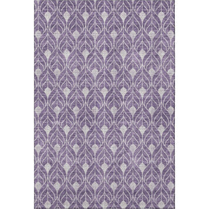 HomeRoots 9' X 12' Purple & Gray Geometric Washable Area Rug - UV Protected, Stain Resistant, Durable Design 674040