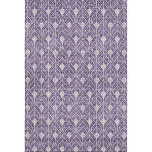 HomeRoots 10' X 14' Modern Purple and Gray Geometric Washable Area Rug with UV Protection for Busy Homes 674041