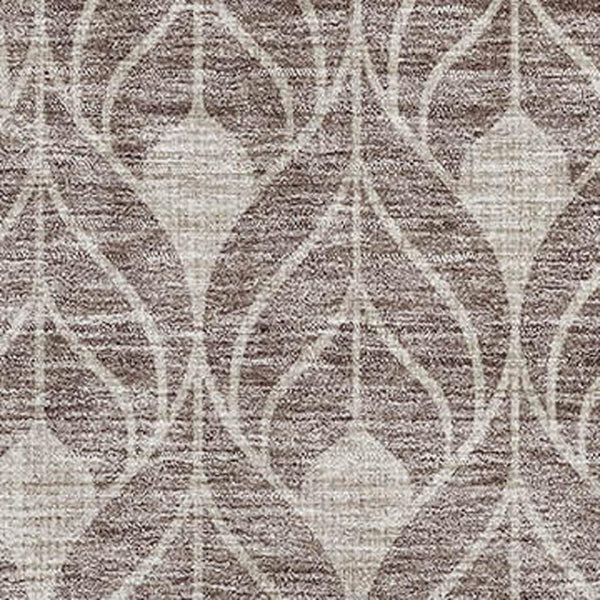 HomeRoots 5' X 8' Taupe And Beige Geometric Area Rug – Stylish, Washable, UV-Protected for Homes with Kids & Pets 674043
