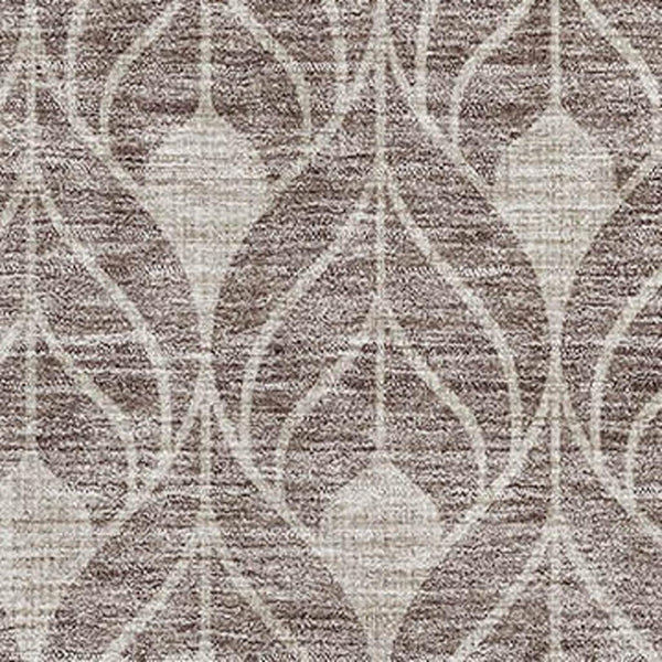 HomeRoots 8' X 10' Taupe And Beige Geometric Area Rug - Washable, UV Protected, Durable, Modern Design for Homes 674045