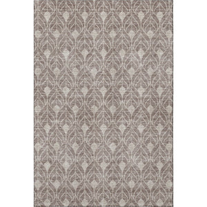 HomeRoots 9' X 12' Washable Taupe & Beige Geometric Area Rug with UV Protection - Perfect for High-Traffic Rooms 674046