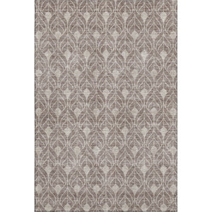 HomeRoots 10' X 14' Stylish Taupe & Beige Geometric Washable Area Rug with UV Protection for Modern Spaces 674047