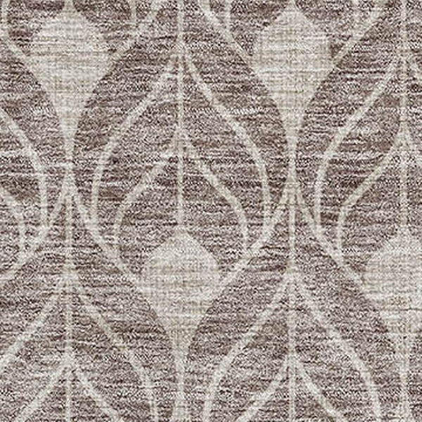 HomeRoots 10' X 14' Stylish Taupe & Beige Geometric Washable Area Rug with UV Protection for Modern Spaces 674047