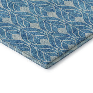 HomeRoots 10' X 14' Teal & Silver Geometric Area Rug – Washable, UV-Protected, Stylish for Living Spaces! 674053
