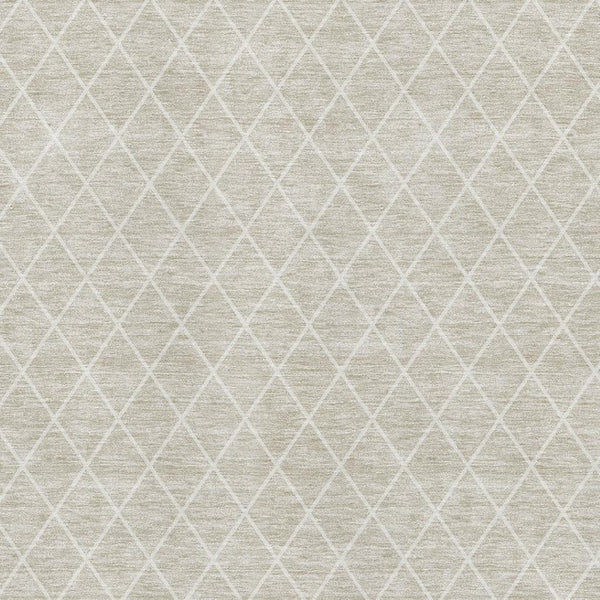 HomeRoots 10' X 14' Beige & Ivory Geometric Washable Area Rug – UV Protected, Stain-Resistant & Soft Design 674059