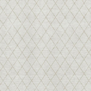 HomeRoots 5' X 8' Ivory And Beige Geometric Area Rug - Washable, Stain Resistant, UV Protected for High-Traffic Spaces 674091