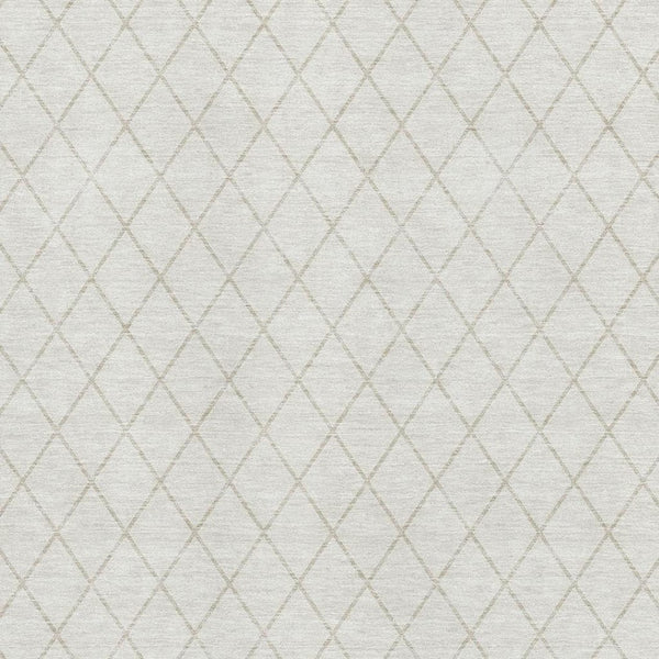 HomeRoots 5' X 8' Ivory And Beige Geometric Area Rug - Washable, Stain Resistant, UV Protected for High-Traffic Spaces 674091