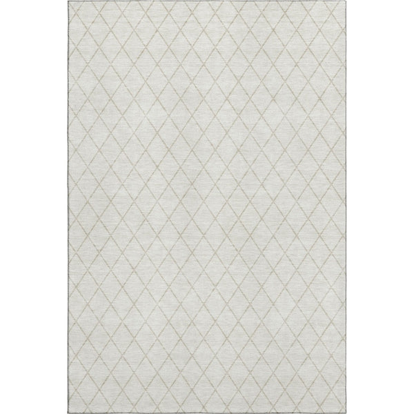 HomeRoots 8' X 10' Ivory and Beige Geometric Area Rug - Stylish, Stain Resistant, UV Protected for Busy Homes 674093