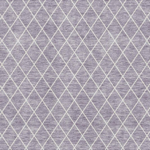 HomeRoots 8' X 10' Stylish Lavender & Ivory Geometric Washable Area Rug with UV Protection for Modern Homes 674099