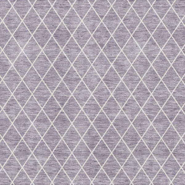 HomeRoots 8' X 10' Stylish Lavender & Ivory Geometric Washable Area Rug with UV Protection for Modern Homes 674099