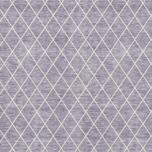 HomeRoots 9' X 12' Geometric Lavender and Ivory Area Rug – Stylish, Washable, UV Protected for Busy Homes 674100