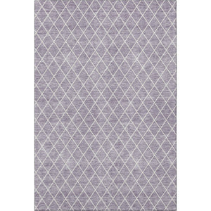 HomeRoots 10' X 14' Stylish Lavender & Ivory Geometric Washable Area Rug with UV Protection for Busy Homes 674101