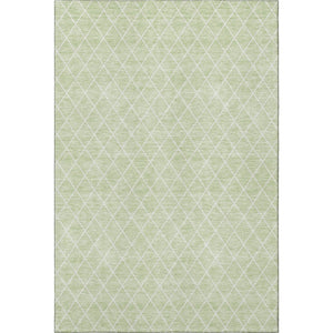 HomeRoots 5' X 8' Stylish Mint Green Geometric Area Rug - Washable, Stain Resistant, UV Protected for Easy Care 674103