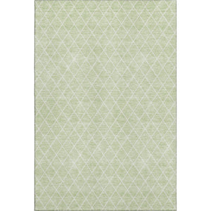 HomeRoots 8' X 10' Modern Mint Green Geometric Area Rug – Washable, UV Protected & Stain-Resistant Design! 674105