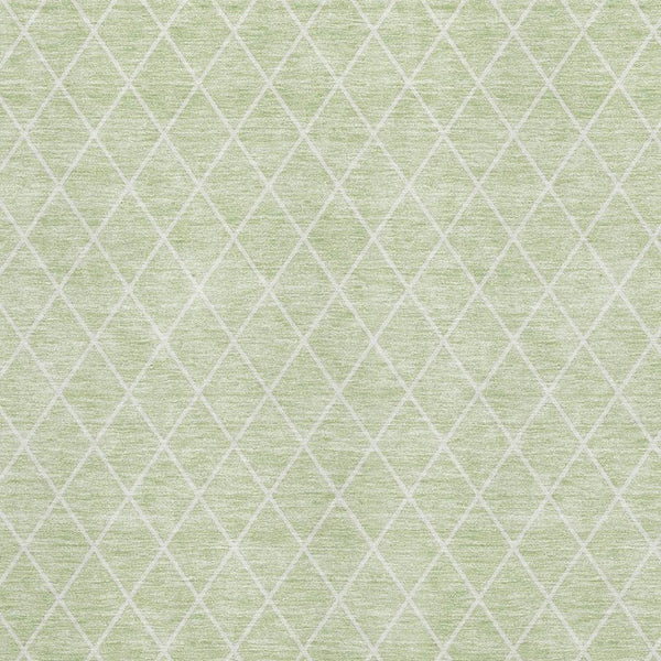 HomeRoots 8' X 10' Modern Mint Green Geometric Area Rug – Washable, UV Protected & Stain-Resistant Design! 674105