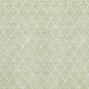 HomeRoots 10' X 14' Mint Green & Ivory Geometric Area Rug - Washable, UV-Protected, Modern Design for Any Space 674107