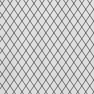HomeRoots 8' X 10' Stylish White and Black Geometric Washable Area Rug with UV Protection for Modern Homes 674135